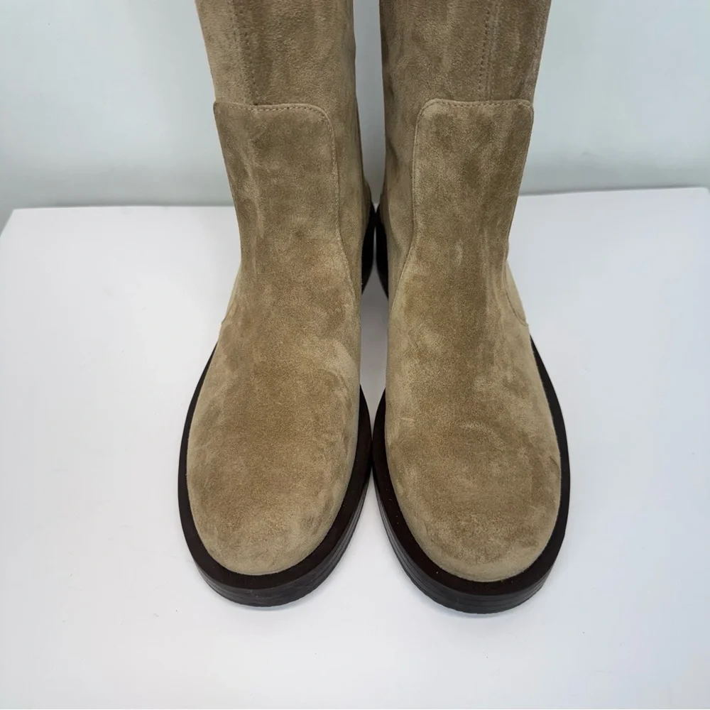 New Stuart Weitzman Mercer Bold Suede Knee Boots Sz 7.5